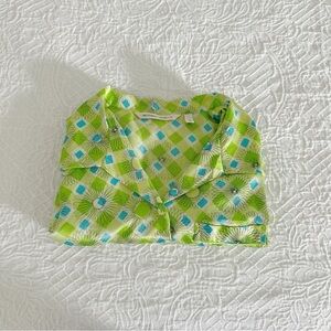 Victoria's Secret Green and Blue Floral Top